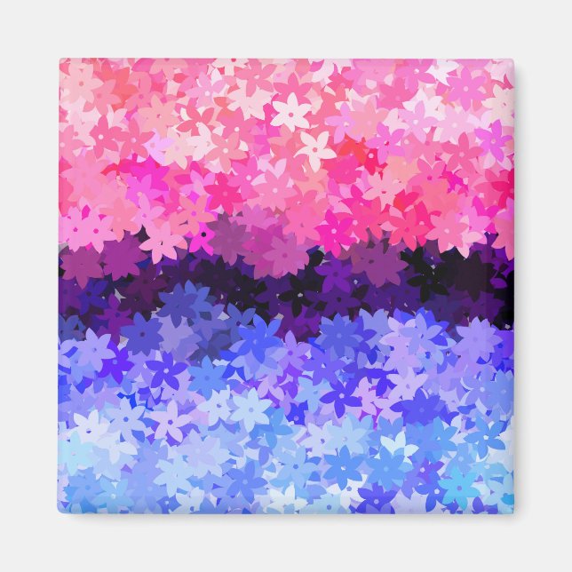 Imã Groovy Boho Excêntrico Retro Floral Orgulho Omniss (Frente)