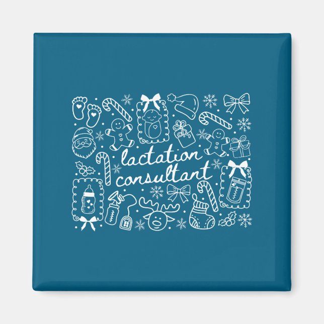 Imã Groovy Coquette Lactation Consultant Breastfeeding (Frente)