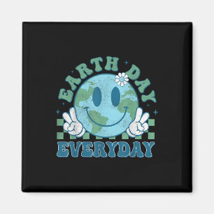 Imã Groovy Earth Day 2025 Todos Os Dias Sorria Face Sa