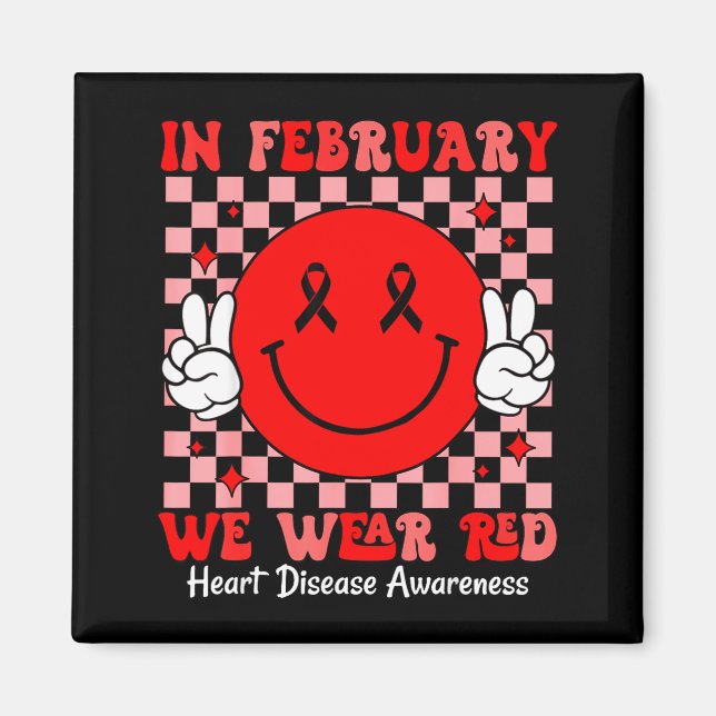 Imã Groovy Em Fevereiro Usamos Vermelho Para Doença Ca (Frente)