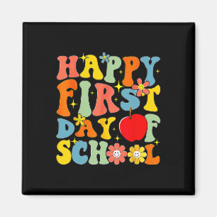 Imã Groovy Feliz Primeiro Dia De Aula De Volta à Escol