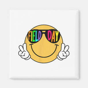 Imã Groovy Field Day Sungles Sorri Face Crianças Profe