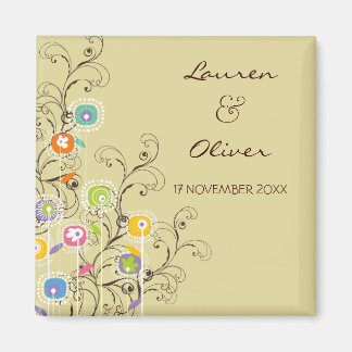 Imã Groovy Flowers Garden Whimsical Chic Salvar Data