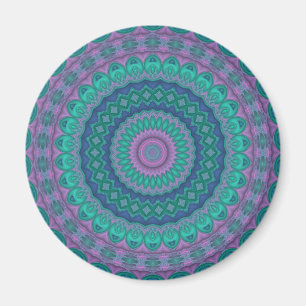 Imã Groovy Hippie Trippy Jewel Tone Mandala