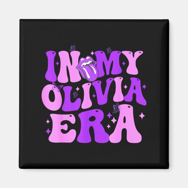 Imã Groovy In My Olivia Era For Men Women Kids Funny S (Frente)