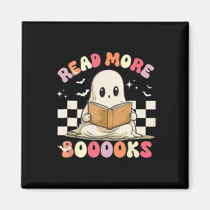 Imã Groovy Leia Mais Livros Ghost Boo Engraçado