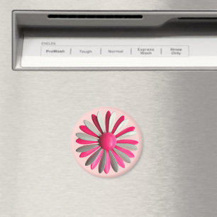 Imã Groovy MOD Rosa Hippie Daisy Flower Floral Buquê