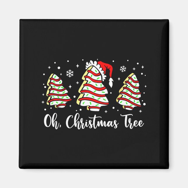 Imã Groovy Oh Christmas Tree Cakes Debbie Becky Jen Ca (Frente)