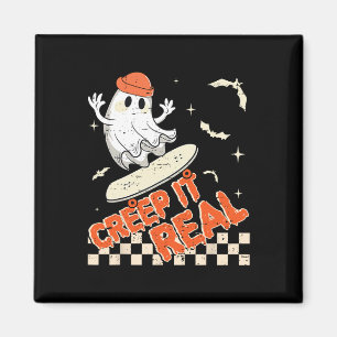 Imã Groovy Retro Ghost Halloween Creep It Real Boys Sk