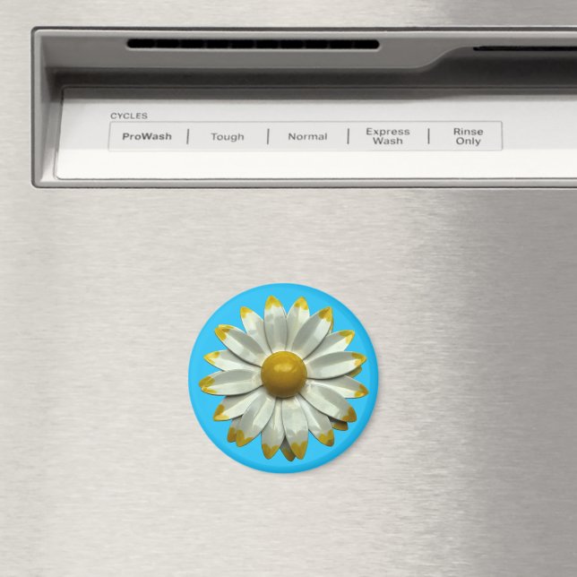 Imã Groovy Retro Hippie Daisy Flower Summer Buquê (In Situ (Dishwasher))