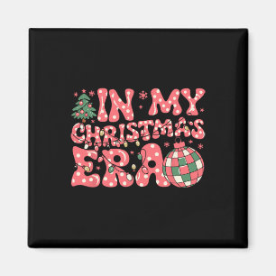 Imã Groovy Rosa Na Minha Era De Natal Alegre E Brilhan