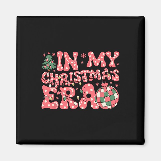 Imã Groovy Rosa Na Minha Era De Natal Alegre E Brilhan (Frente)