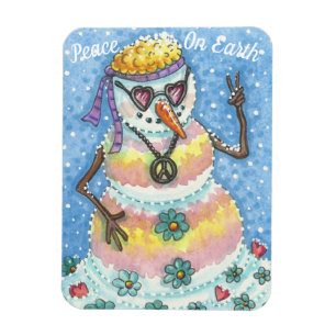 ÍMÃ GROOVY SNOWMAN "PAZ NA TERRA" NATAL MAGNET