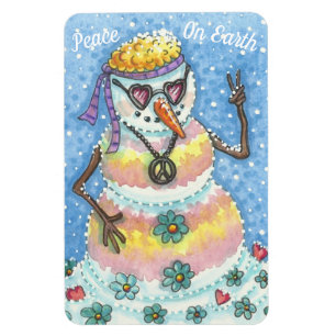 ÍMÃ GROOVY SNOWMAN "PAZ NA TERRA" NATAL MAGNET