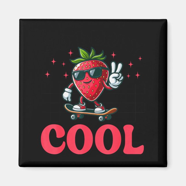 Imã Groovy So Berry Cool Fruit Lover Strawberry Season (Frente)