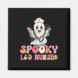 Imã Groovy Spooky Labour and Delivery Nurse Halloween
