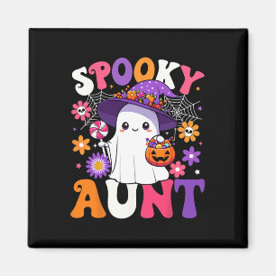 Imã Groovy Spooky tia Halloween Ghost Pumpkin Hallowe