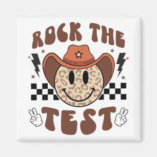 Imã Groovy Test Day Rock The Test Smile Cowboy Boys Me
