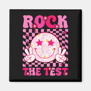 Imã Groovy Test Day Rock The Test Smile Hippie Pink Gi
