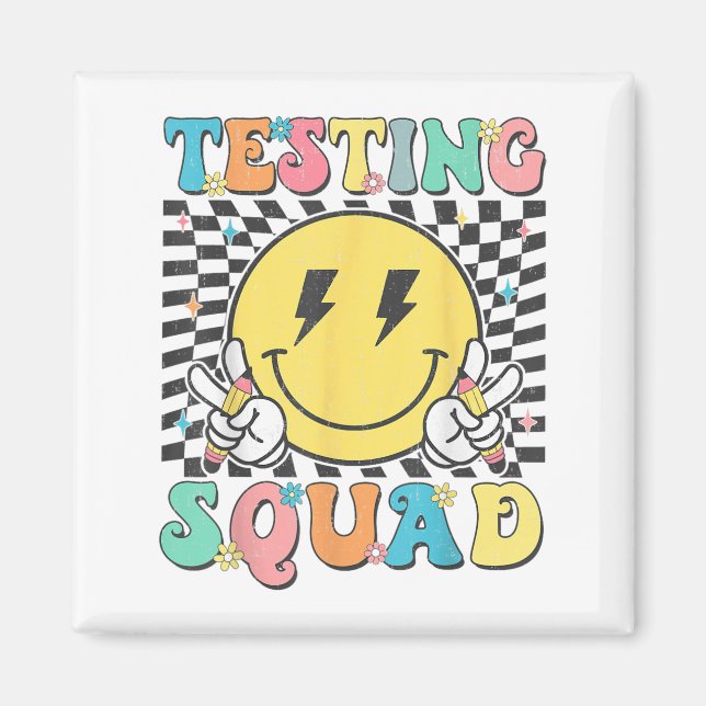 Imã Groovy Test Day Testing Squad Motivation Teacher S (Frente)