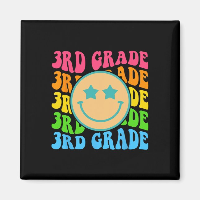 Imã Groovy Third Grade Vibes Enfrenta Professores Retr (Frente)