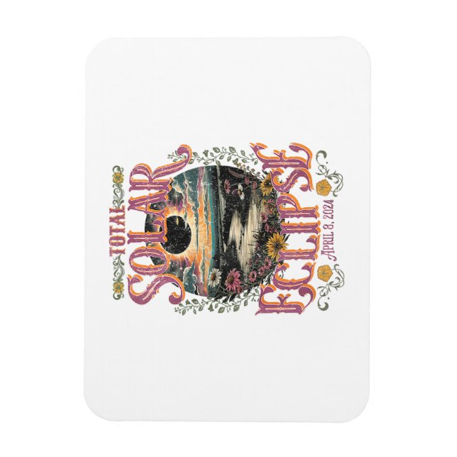 Ímã Groovy Total Solar Eclipse 8 de abril de 2024 Astr (Vertical)