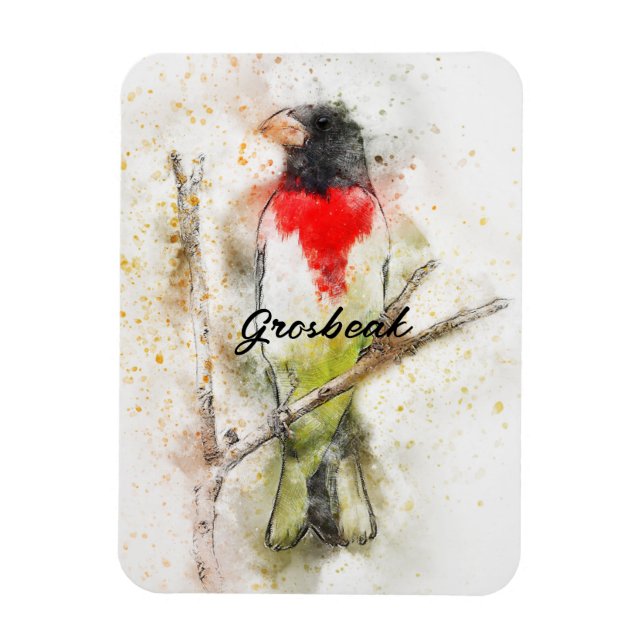 Ímã Grosbeak (Pheucticus ludovicianus) (Vertical)