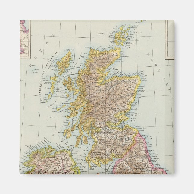 Imã Grossbritannien, Irlanda - Mapa do Reino Unido, Ir (Frente)