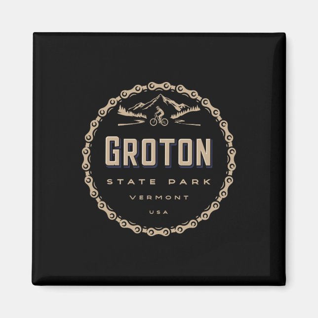 Imã Groton State Forest Vermont Mountain Bike Biking  (Frente)