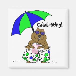 Imã Groundhog Day Beach Umbrella