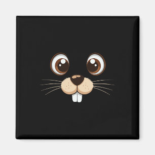 Imã Groundhog Face Costume Kids Groundhog Day Hallowee