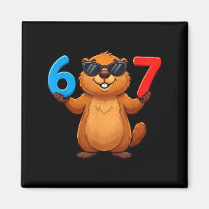 Imã Groundhog Six Seven Drip 67 Meme Engraçado 6-7 Gro