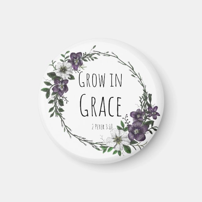 Imã Grow in Grace Magnet (Frente)