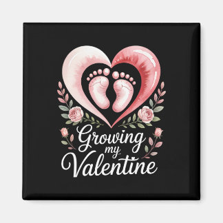 Imã Growing My Valentine By Feet Heart Art 