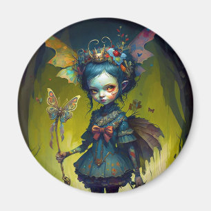 Imã Grumpy Fairy Pixie Fantasy Art