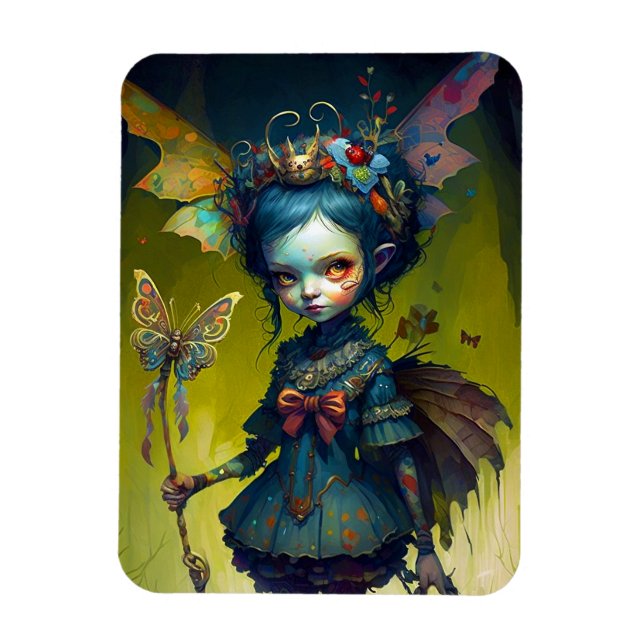Ímã Grumpy Fairy Pixie Fantasy Art (Vertical)