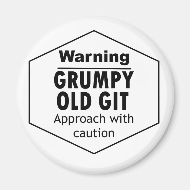 Imã Grumpy Old Git Engraçado (Frente)