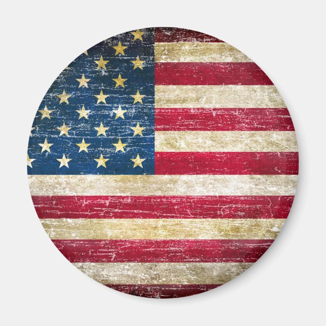 Imã Grunge American Flag (Frente)
