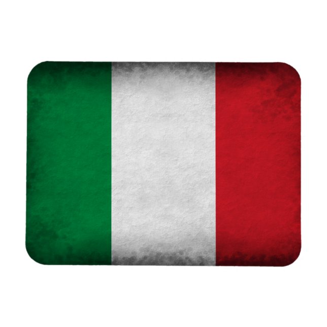 Ímã Grunge - Bandeira Italiana (Horizontal)