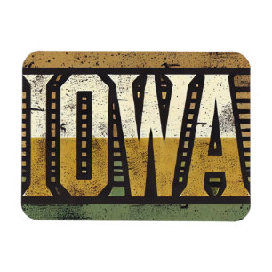 Ímã Grunge Distante Iowa
