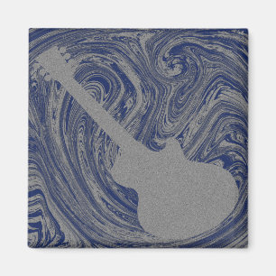 Imã Grunge Guitar Magnet, Royal Blue