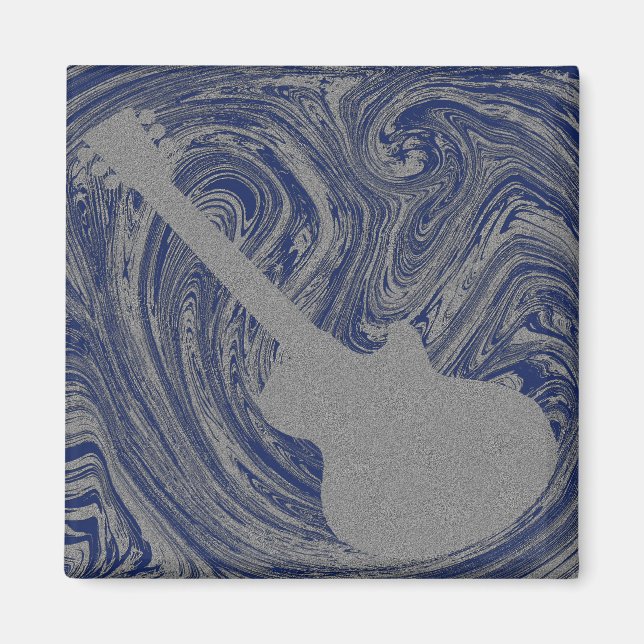 Imã Grunge Guitar Magnet, Royal Blue (Frente)