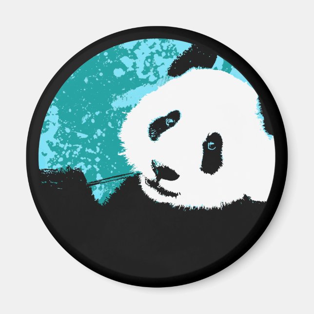 Imã grunge panda. (Frente)