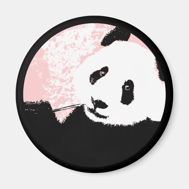 Imã grunge panda. (Frente)