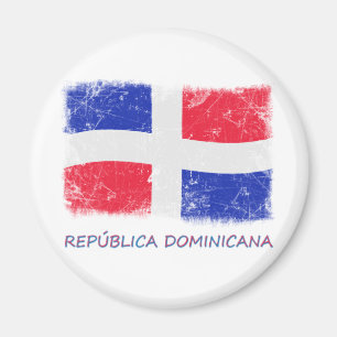 Imã Grunge República Dominicana Flag