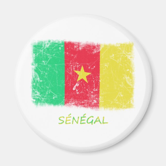 Imã Grunge Senegal Flag (Frente)