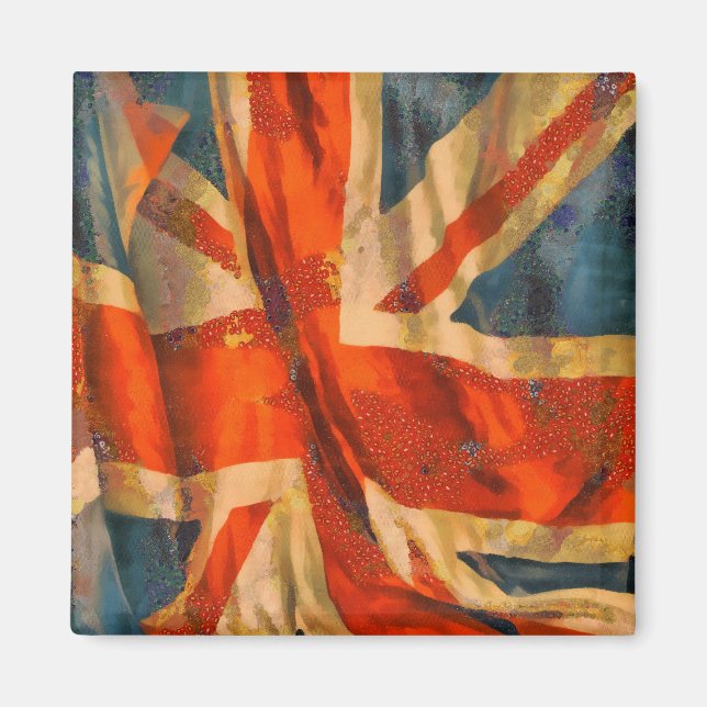 Imã Grunge Style Union Jack British Flag (Frente)