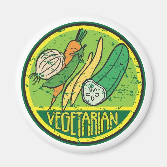 Imã Grunge Vegetariano (Frente)