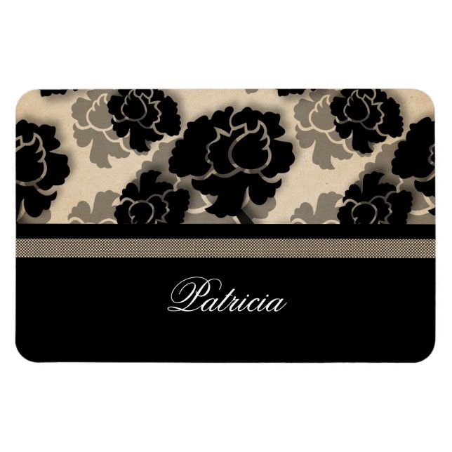 Ímã Grungy Floral Decadence Flexi Magnet, Marfim (Horizontal)