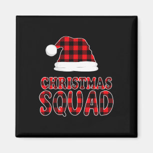 Imã Grupo da Família Xmas da Xadrez Vermelha no Quad N